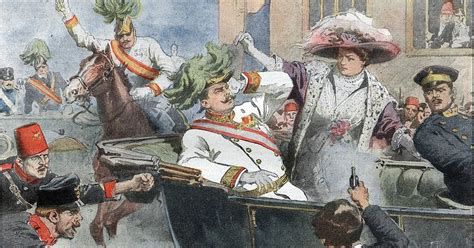 Ilustración del atentado de Sarajevo