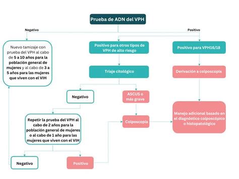 diagrama pap y prueba VPH comparativa