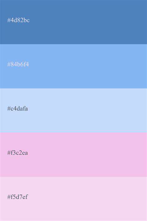 paleta de colores pastel para bautizo (blanco, azul claro, rosa, menta)