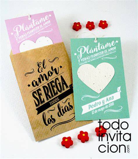 kit de semillas y corazón de papel de semillas en bolsa kraft