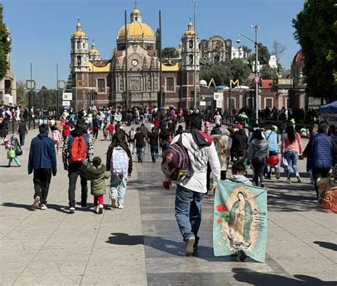 Peregrinación masiva a la Basílica de Guadalupe en diciembre