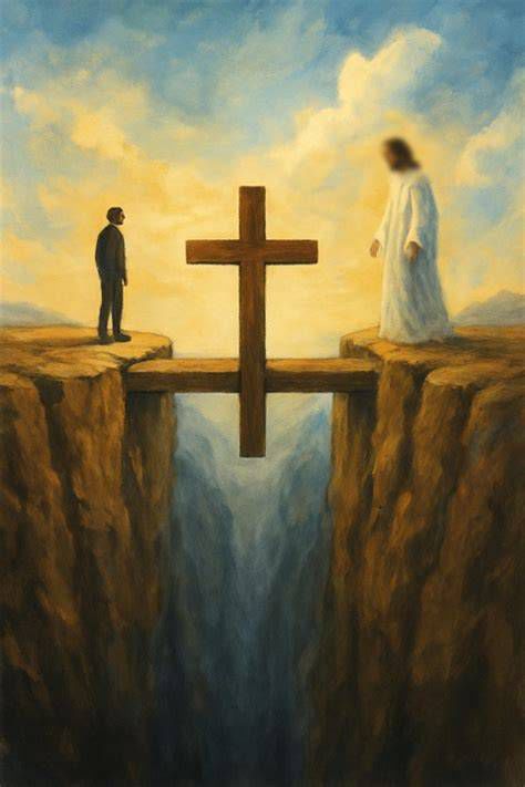 Ilustración de un sacerdote como puente entre Dios y el pueblo