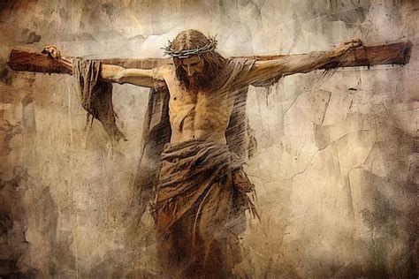 Jesús en la cruz reconciliando a la humanidad
