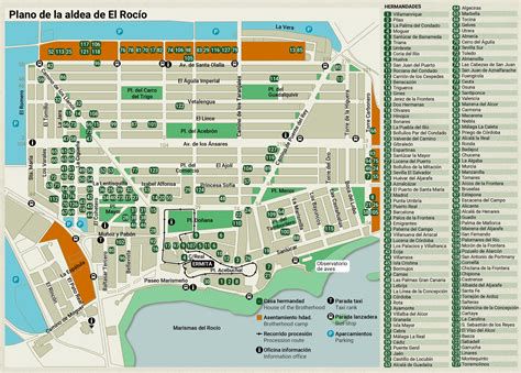 Plano o esquema de apartamentos de la Hermandad El Rocío