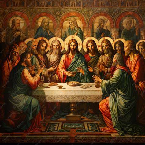 Representación artística de la Última Cena y la traición de Judas