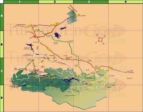 Mapa rutas y accesos al Parque Nacional de Covadonga