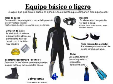Equipo básico de buceo para bautismo