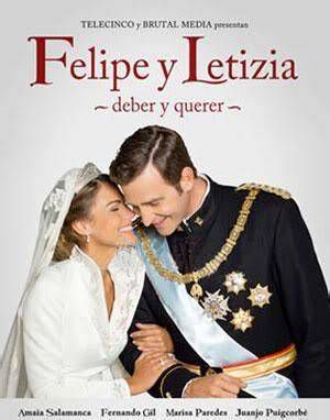 Cartel de la miniserie Felipe y Letizia con Juanjo Puigcorbé