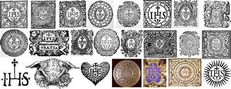 Monograma IHS en un escudo jesuita