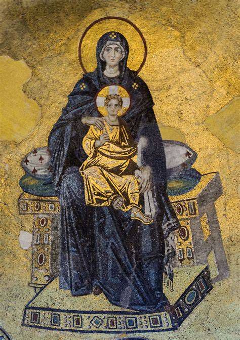 Icono de María sosteniendo al Niño, Trono de la Sabiduría