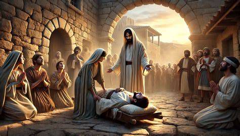 Jesús consolando a la viuda de Naím