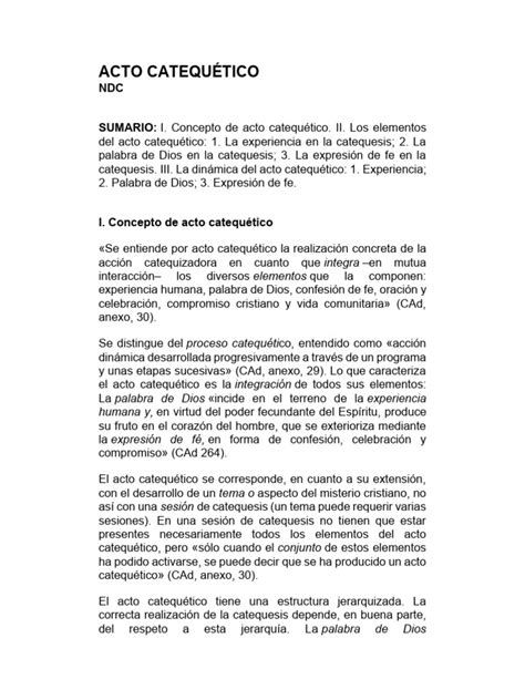 Esquema del proceso catequético: experiencia humana, fe y conversión