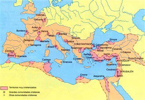 Mapa histórico de los Concilios de Nicea y Constantinopla