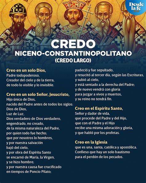 Ilustración del concepto trinitario y creador en el Credo