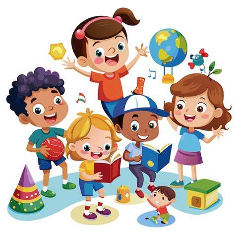 Ilustración de niños aprendiendo y memorizando versículos bíblicos juntos