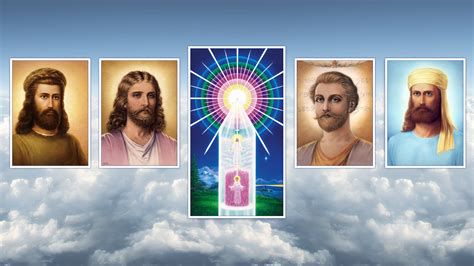 iconos de los Maestros Ascendidos (Jeshua, Buda, Kwan Yin, Saint Germain)