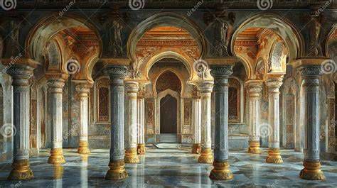 Interior del templo con arcos y columnas