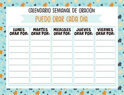 Horario de las cinco oraciones diarias en un calendario islámico