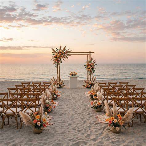 ceremonia de renovación matrimonial en la playa