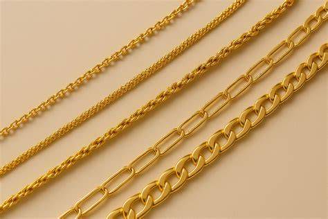 varios estilos de cadenas de oro para crucifijos