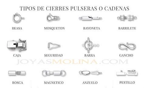 tipos de cierres para cadenas de oro