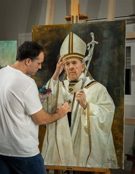 Retrato del Papa Francisco en audiencia pública