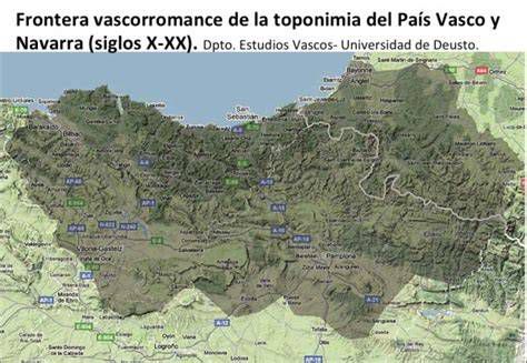 Mapa de topónimos vascos usados como nombres: Leire, Estibaliz, Nagore
