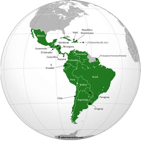 mapa de recorrido probable: España y Latinoamérica
