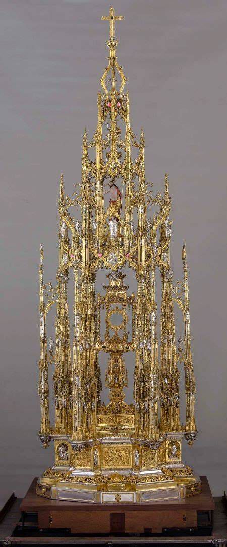 detalle de la Custodia de Enrique de Arfe en exposición