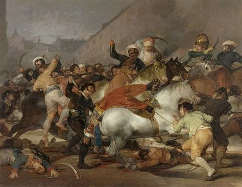 Comparación: El 3 de mayo de 1808 (detalle de víctimas) y el Cristo crucificado (detalle de luz)