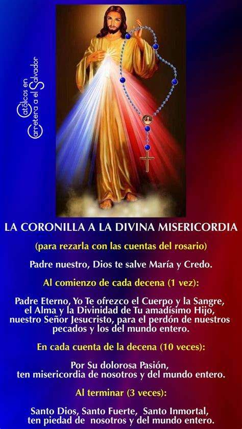 Imagen de la Coronilla de la Divina Misericordia con cuentas y explicación de oraciones