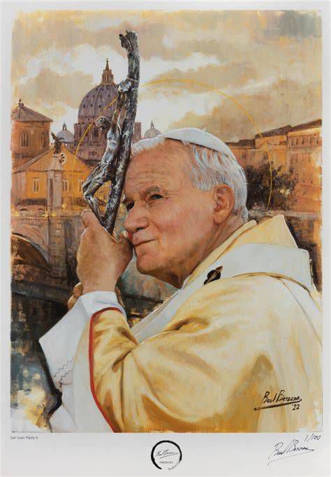 retrato monumental de Juan Pablo II en el Vaticano