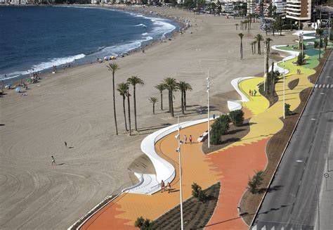 Mapa del paseo marítimo de la Misericordia con ubicación de la chimenea Mónica