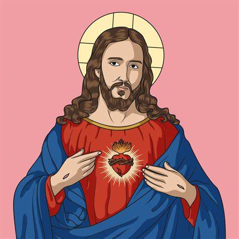 Ilustración del Sagrado Corazón de Jesús