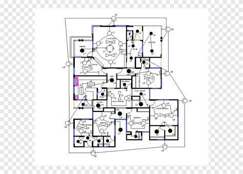 Plano esquemático del nivel 1 del búnker Lost Hills y ubicación de personajes clave