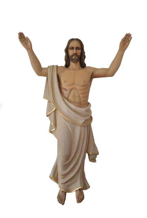 Escultura de Cristo Resucitado en actitud de bendecir