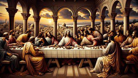Jesús en la última cena, simbolizando su sacrificio y unción