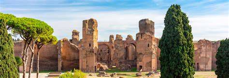 Mapa turístico con Termas de Caracalla, Coliseo y ruta de Catacumbas en Vía Appia