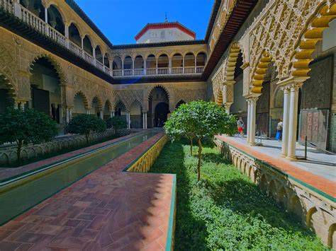 Mapa histórico del Real Alcázar de Sevilla mostrando la ubicación de la Capilla de los Mareantes