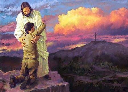Jesús acogiendo a los pecadores con misericordia