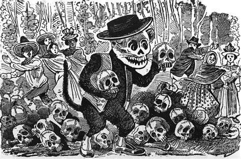 Grabados de calaveras y escenas populares de José Guadalupe Posada