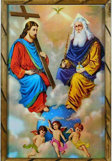 Imagen representando la Trinidad: Padre, Hijo y Espíritu Santo