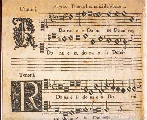 partitura antigua polifonía renacentista
