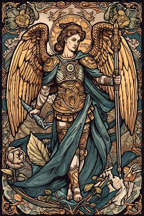 Ilustración de San Miguel Arcángel recibiendo almas