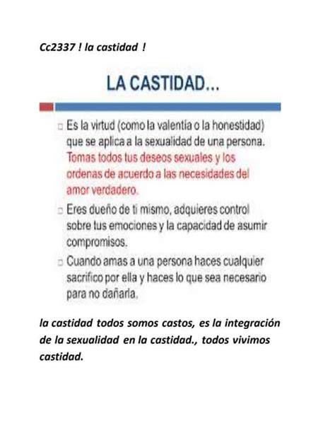 Esquema sobre la virtud de la castidad y el pudor en diferentes estados de vida