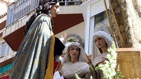 Detalle del paso del Resucitado y de la Virgen de la Alegría