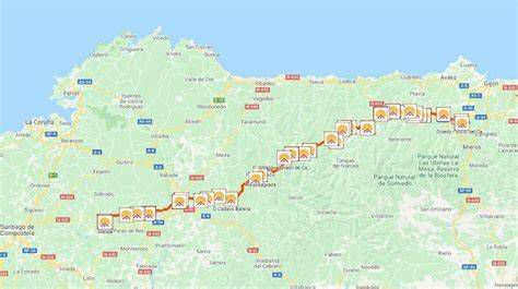 Mapa local - AS-219 y Camino Primitivo cerca de La Mortera