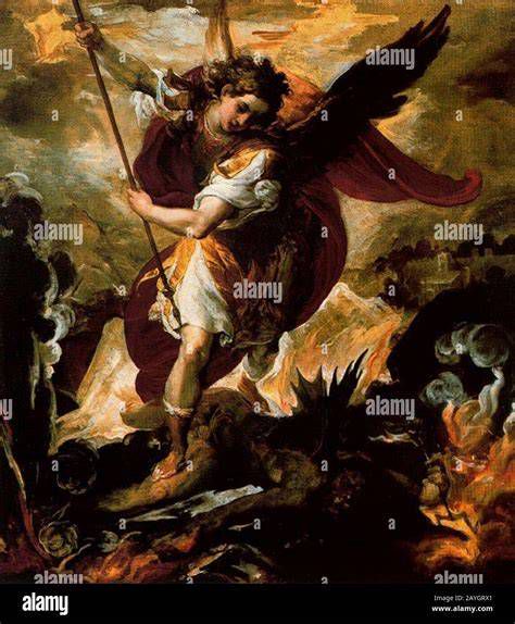 San Miguel venciendo a Lucifer - iconografía clásica