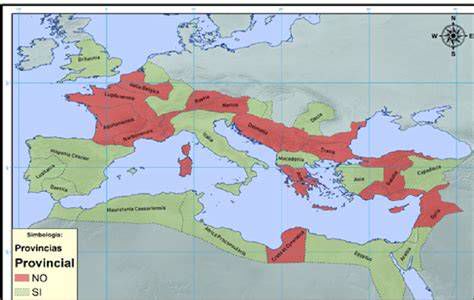 Mapa de Judea y provincias romanas en el siglo I