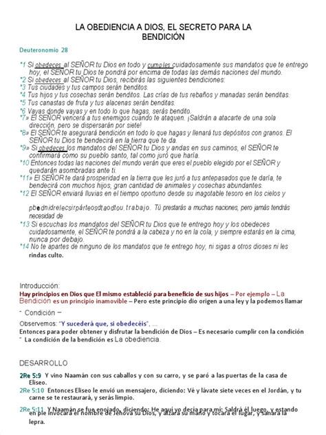 esquema de bendiciones por la obediencia